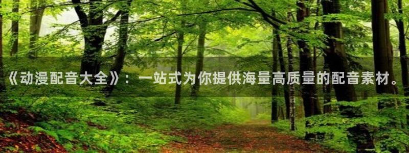 禁漫天堂正版网：《动漫配音大全》：一站式为你提供海量高质量的配音素材。